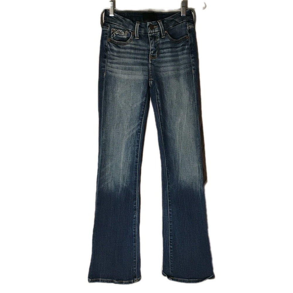 Buckle Black Junrios Small‎ 23x32 (24x31) Boot Cut Dark Denim Blue Jeans Stretch